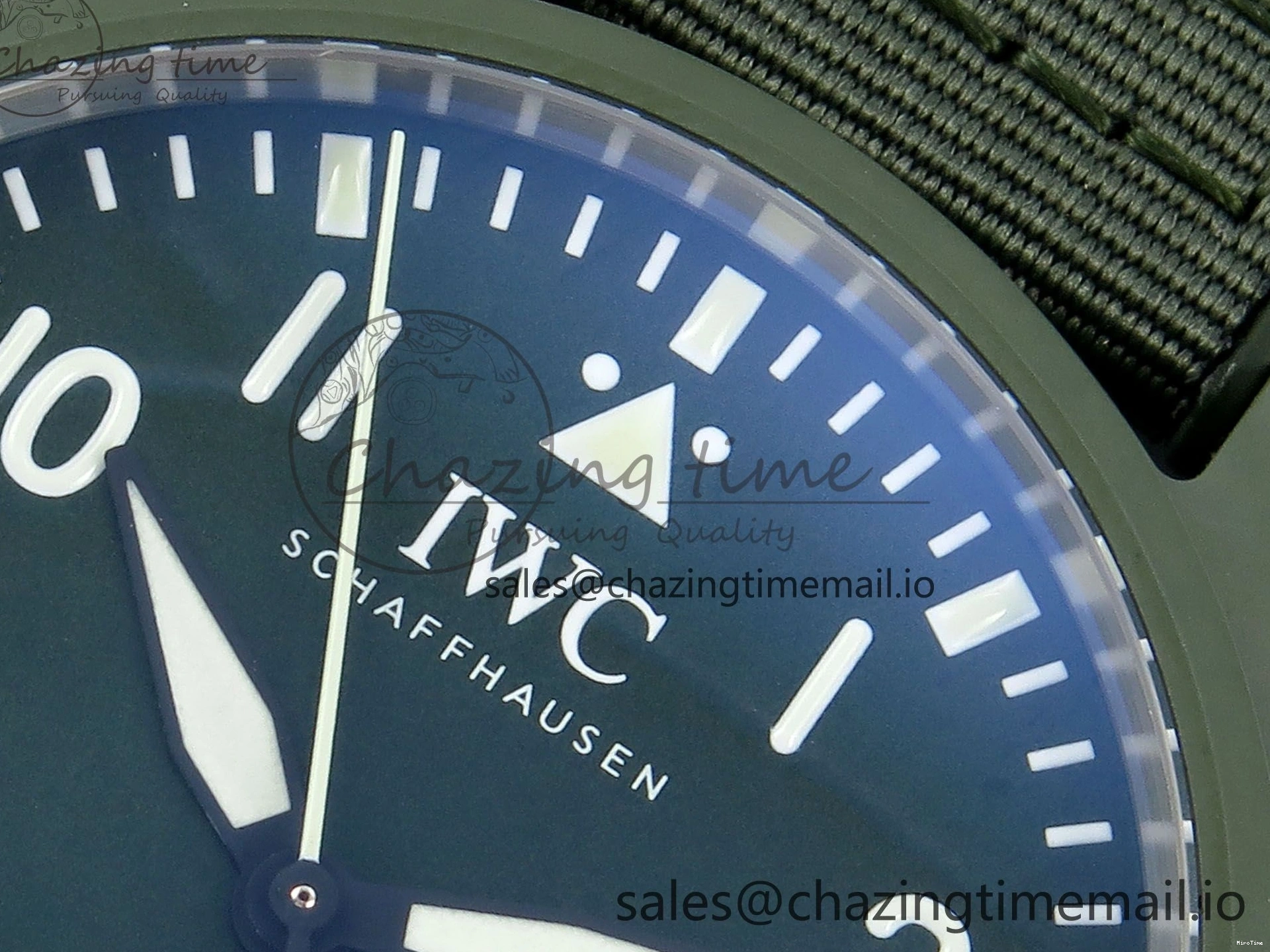 MIROTIME 0515 Big Pilot IW329802 M+F 1:1 Best Edition Green Dial on Green Nylon Strap MY Unique 7002
